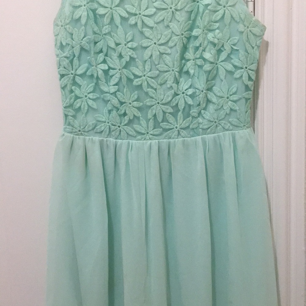 Xhilaration Mint Green Lace Dress, Size S